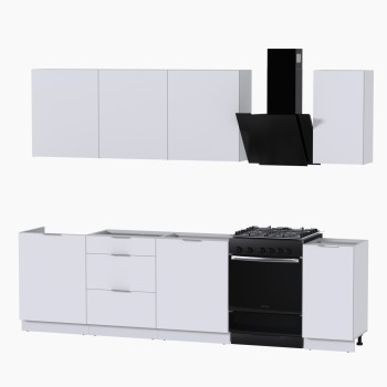 Набор корпусной мебели для кухни " Микс Топ-7" белый премиум