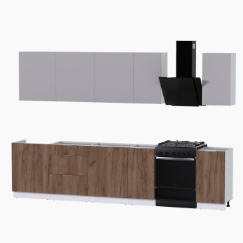 Набор корпусной мебели для кухни " Микс Топ-9" кашемир/дуб крафт табачный