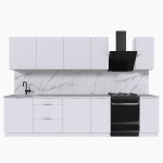 Набор корпусной мебели для кухни " Микс Топ-9" белый премиум/мрамор марквина