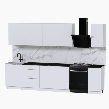 Набор корпусной мебели для кухни " Микс Топ-9" белый премиум/тунис