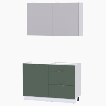 Набор корпусной мебели для кухни " Микс Топ-1" кашемир/дымчато зеленый