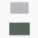 Набор корпусной мебели для кухни " Микс Топ-1" кашемир/дымчато зеленый