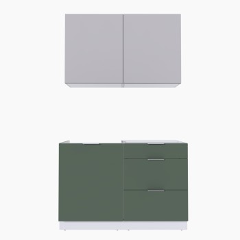 Набор корпусной мебели для кухни " Микс Топ-1" кашемир/дымчато зеленый