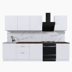 Набор корпусной мебели для кухни " Микс Топ-8" белый премиум/дуб флагстаф темный