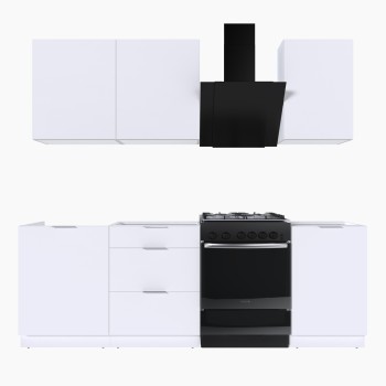 Набор корпусной мебели для кухни " Микс Топ-3" белый премиум