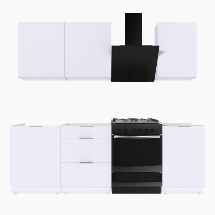 Набор корпусной мебели для кухни " Микс Топ-3" белый премиум