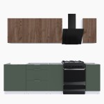 Набор корпусной мебели для кухни " Микс Топ-5" дуб крафт табачный/дымчато зеленый