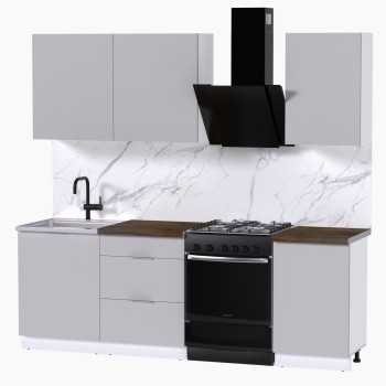 Набор корпусной мебели для кухни " Микс Топ-3" кашемир/ кашемир/дуб флагстаф темный