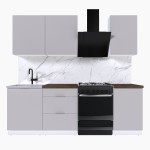 Набор корпусной мебели для кухни " Микс Топ-3" кашемир/ кашемир/дуб флагстаф темный