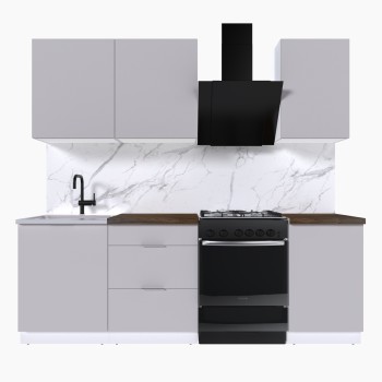 Набор корпусной мебели для кухни " Микс Топ-3" кашемир/ кашемир/дуб флагстаф темный