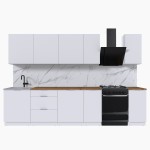 Набор корпусной мебели для кухни " Микс Топ-9" белый премиум/дуб вотан