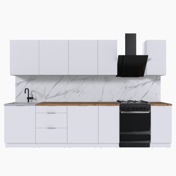 Набор корпусной мебели для кухни " Микс Топ-9" белый премиум/дуб вотан