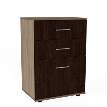 Тумба с выдвижными ящиками К-009 (дуб сонома/дуб венге)