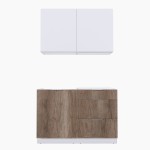 Набор корпусной мебели для кухни " Микс Топ-1" белый премиум/дуб каньон