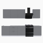 Набор корпусной мебели для кухни " Микс Топ-8" шиншилла серая/ шиншилла серая/