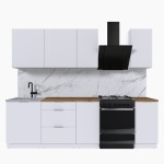 Набор корпусной мебели для кухни " Микс Топ-5" белый премиум/дуб вотан