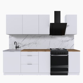 Набор корпусной мебели для кухни " Микс Топ-5" белый премиум/дуб вотан