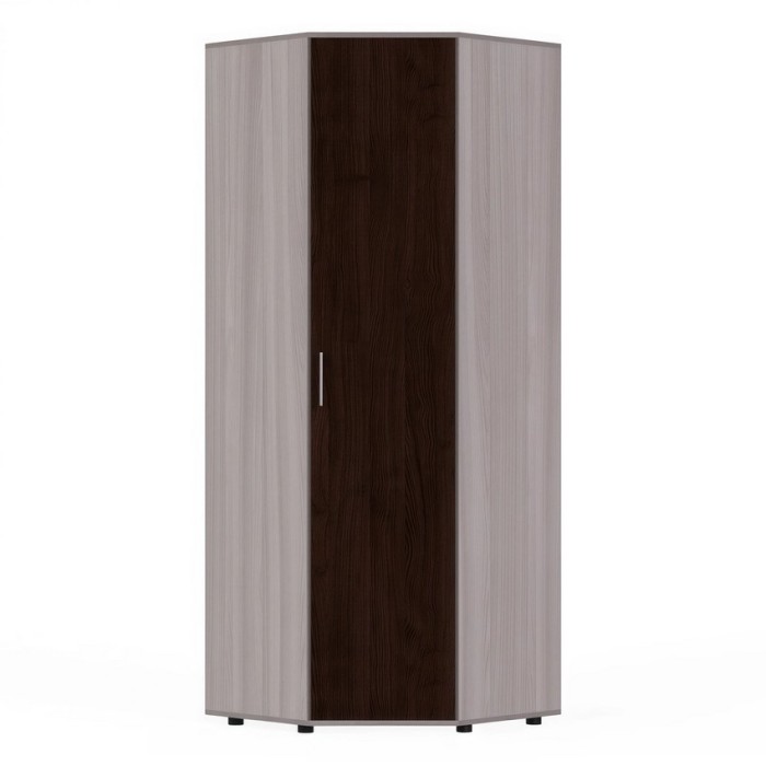 Шкаф для одежды угловой К-011 (шимо светлый/дуб венге)