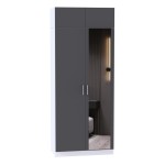 Шкаф для одежды МР-27 (580, 1 зеркало) графит серый