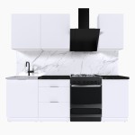 Набор корпусной мебели для кухни " Микс Топ-3" белый премиум/тунис