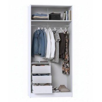 Шкаф для одежды МР-09 (580 ) шиншилла серая