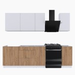 Набор корпусной мебели для кухни " Микс Топ-5" белый премиум/дуб крафт золотой