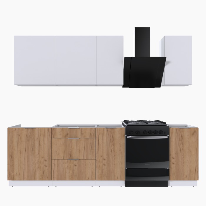 Набор корпусной мебели для кухни " Микс Топ-5" белый премиум/дуб крафт золотой