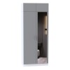 Шкаф для одежды МР-26 (580, 1 зеркало ) шиншилла серая