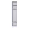 Шкаф для одежды МР-25 (420,1 зеркало ) белый премиум