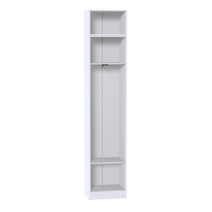 Шкаф для одежды МР-25 (420,1 зеркало ) белый премиум