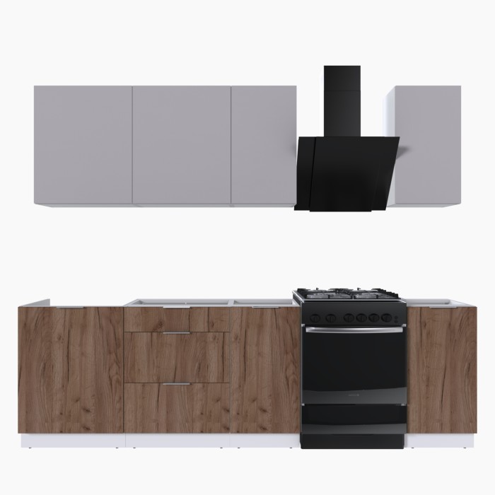 Набор корпусной мебели для кухни " Микс Топ-5" кашемир/дуб крафт табачный