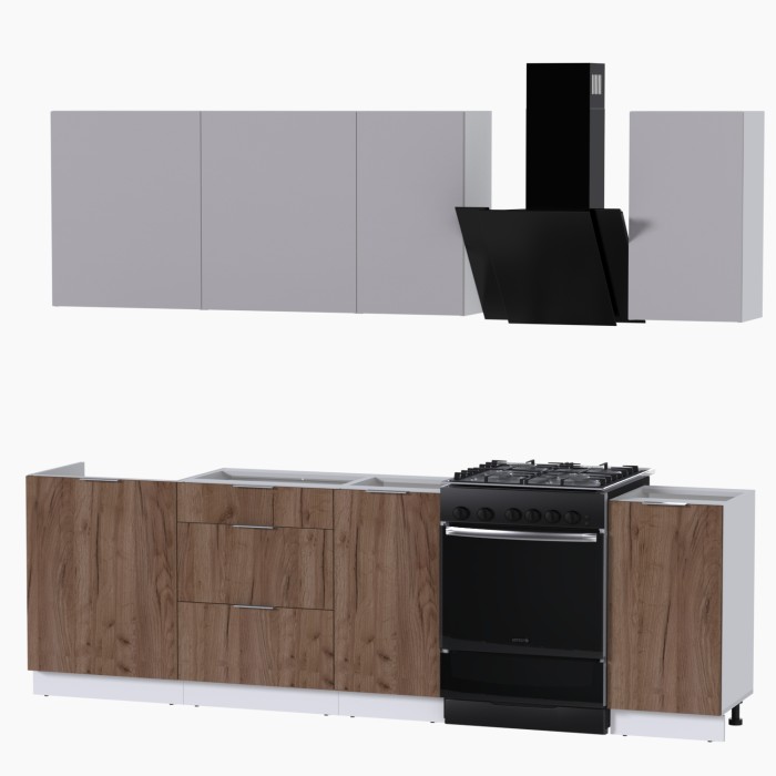 Набор корпусной мебели для кухни " Микс Топ-5" кашемир/дуб крафт табачный