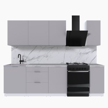 Набор корпусной мебели для кухни " Микс Топ-6" кашемир/ кашемир/мрамор марквина