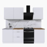 Набор корпусной мебели для кухни " Микс Топ-4" белый премиум/дуб вотан