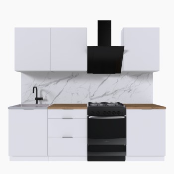 Набор корпусной мебели для кухни " Микс Топ-4" белый премиум/дуб вотан