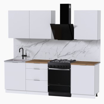 Набор корпусной мебели для кухни " Микс Топ-4" белый премиум/дуб вотан