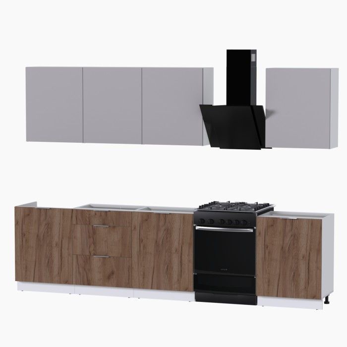 Набор корпусной мебели для кухни " Микс Топ-8" кашемир/дуб крафт табачный