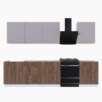 Набор корпусной мебели для кухни " Микс Топ-8" кашемир/дуб крафт табачный