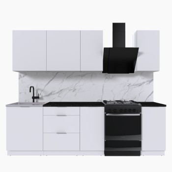 Набор корпусной мебели для кухни " Микс Топ-5" белый премиум/тунис