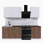 Набор корпусной мебели для кухни " Микс Топ-4" белый премиум/дуб крафт табачный/дуб флагстаф темный