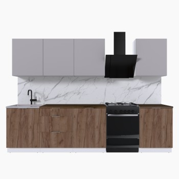 Набор корпусной мебели для кухни " Микс Топ-8" кашемир/дуб крафт табачный/дуб флагстаф темный