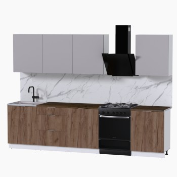 Набор корпусной мебели для кухни " Микс Топ-8" кашемир/дуб крафт табачный/дуб флагстаф темный