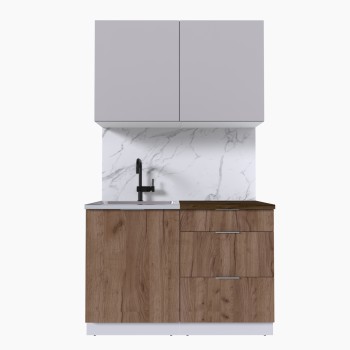 Набор корпусной мебели для кухни " Микс Топ-1" кашемир/дуб крафт табачный/дуб флагстаф темный