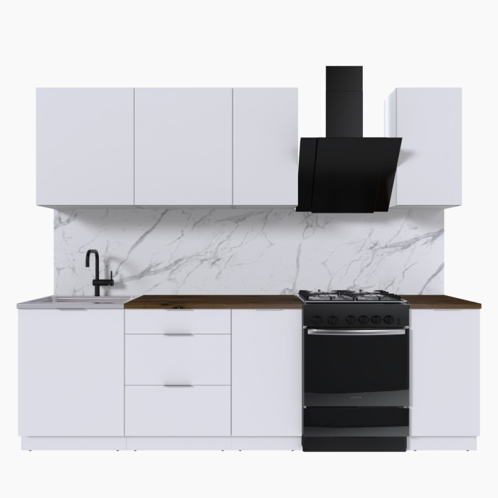 Набор корпусной мебели для кухни " Микс Топ-5" белый премиум/дуб флагстаф темный