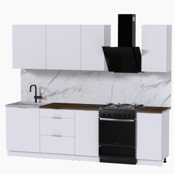 Набор корпусной мебели для кухни " Микс Топ-5" белый премиум/дуб флагстаф темный