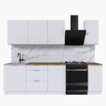 Набор корпусной мебели для кухни " Микс Топ-6" белый премиум/дуб вотан