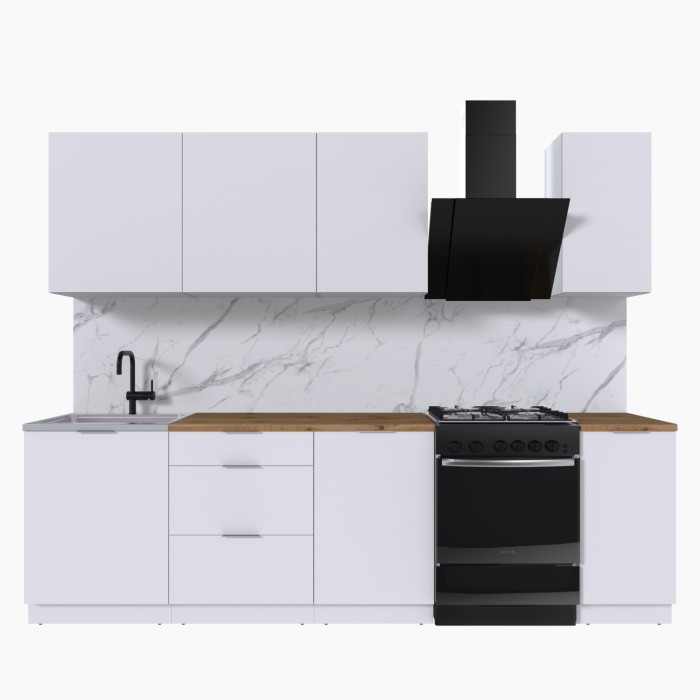 Набор корпусной мебели для кухни " Микс Топ-6" белый премиум/дуб вотан