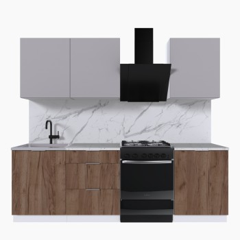 Набор корпусной мебели для кухни " Микс Топ-4" кашемир/дуб крафт табачный/мрамор марквина