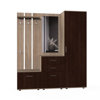 Набор мебели для прихожей "Визит-1" (дуб сонома/дуб венге)