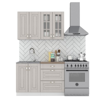 Набор корпусной мебели для кухни " Бостон-1"  ясень капучино софт/дуб вотан